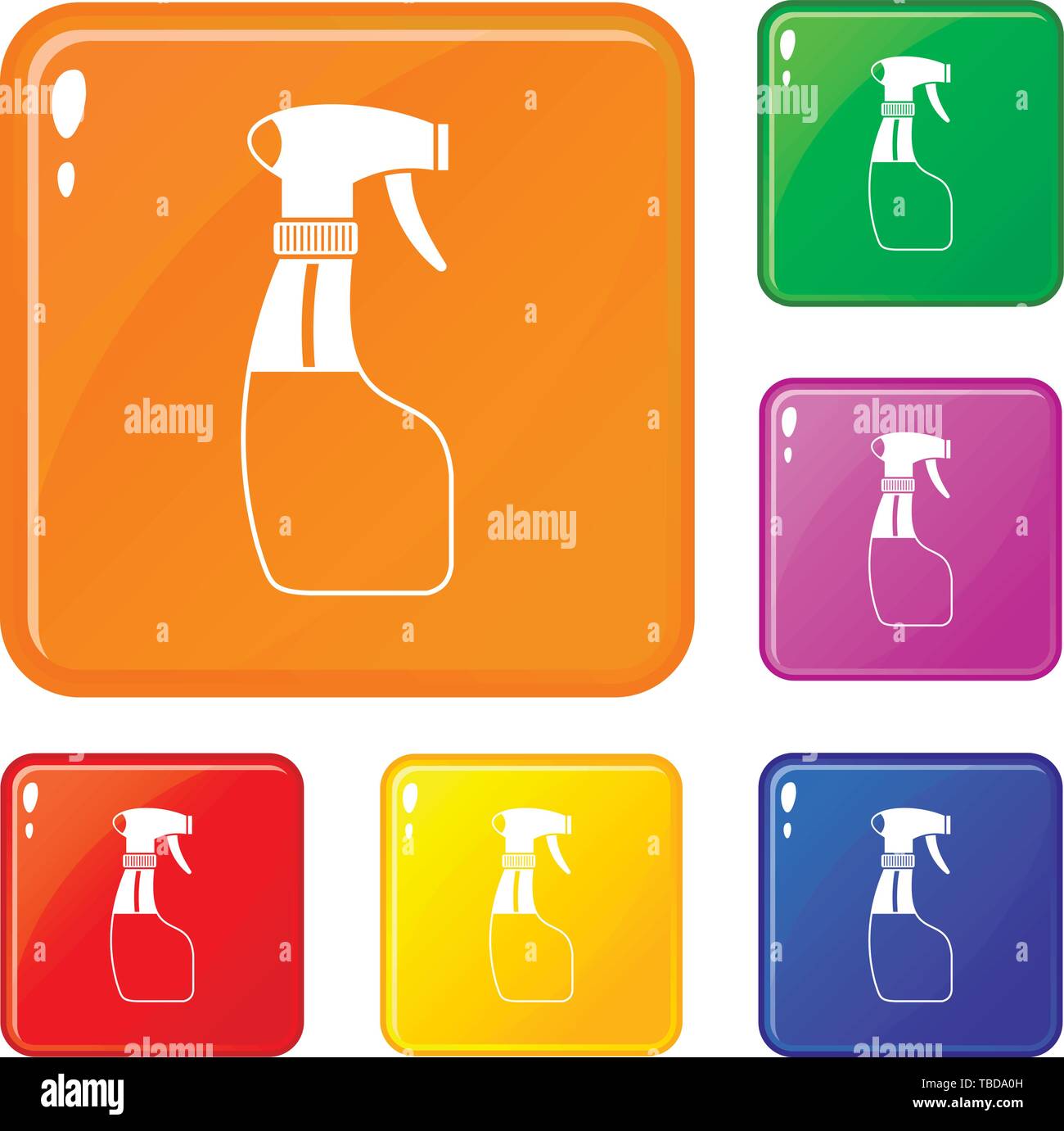 Spray Icons Set Vector Farbe Stock Vektor