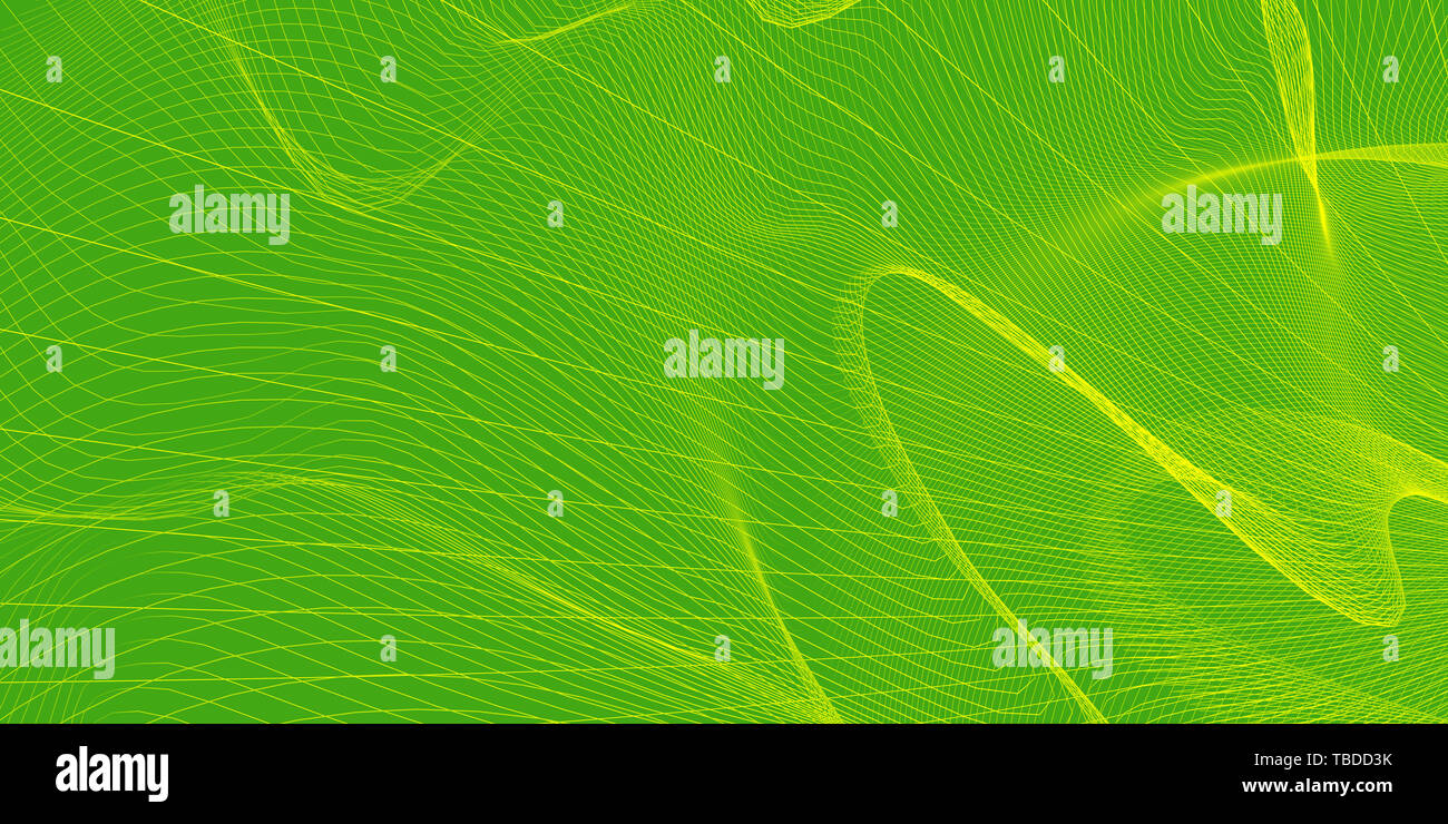 Abstrakte Digitale Landschaft mit fließende Energie Linien Stockfoto