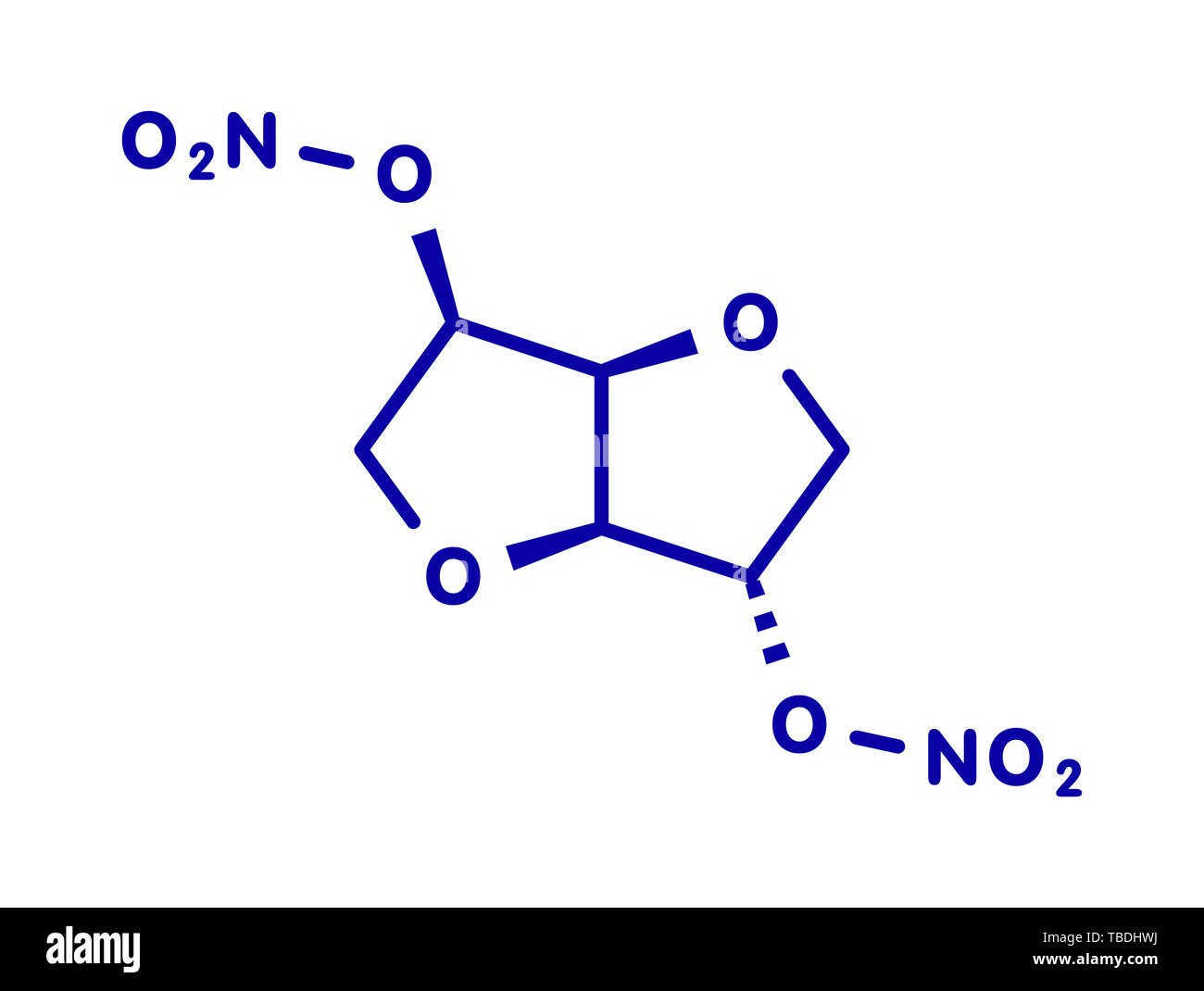 Isosorbide dinitrate (ISDN) Vasodilatator Droge Molekül. In der