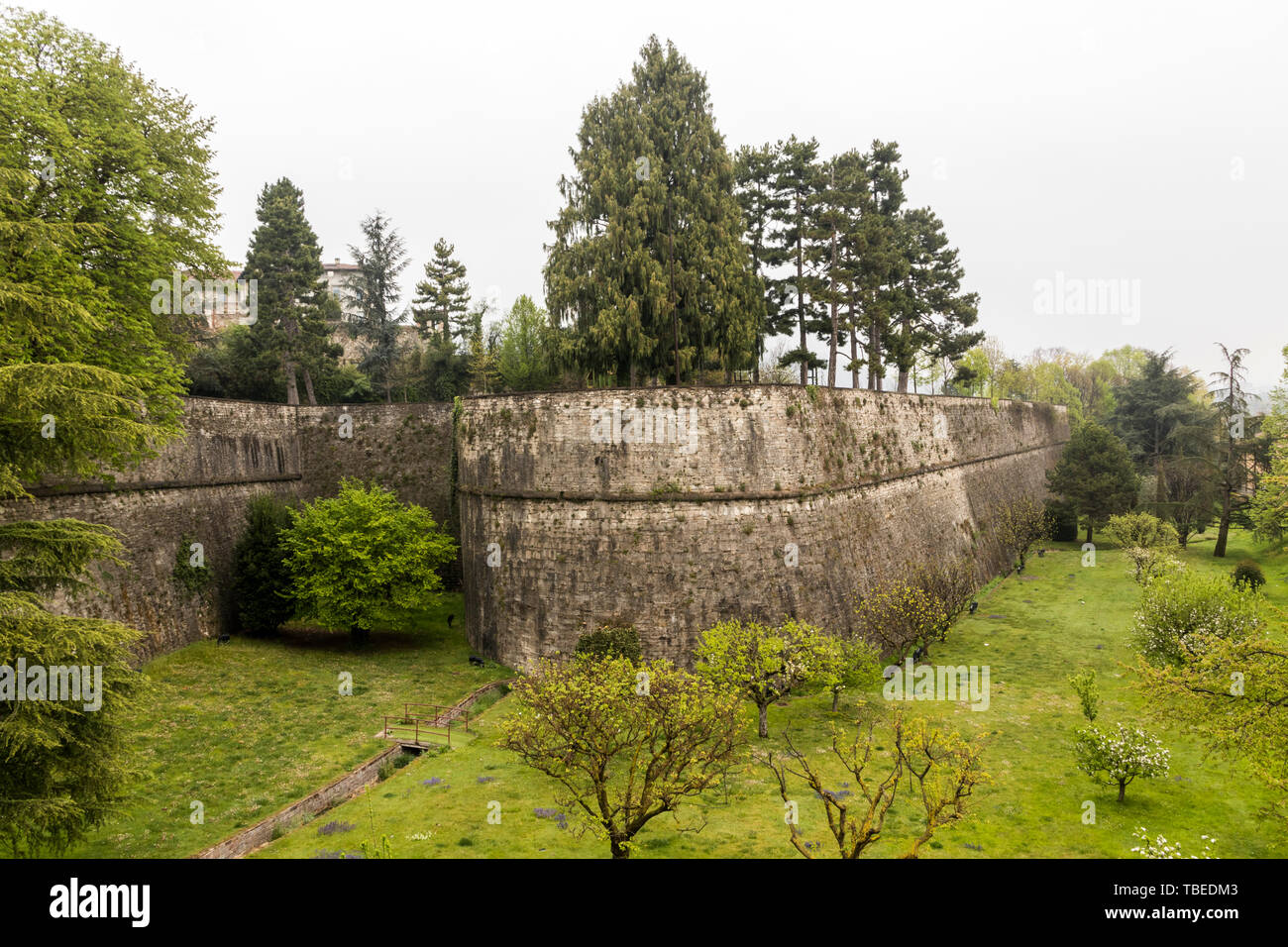 Bergamo, Italien. Der venezianischen Mauern der Citta Alta (obere Stadt), ein Weltkulturerbe aus der Zeit der Republik von Venedig Stockfoto