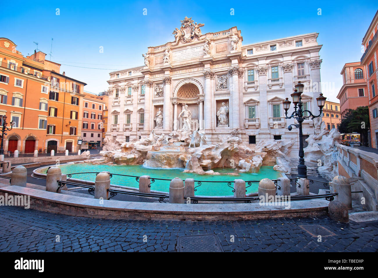 Majestic Trevi-Brunnen in Rom street view, ewige Stadt, Hauptstadt von Italien Stockfoto