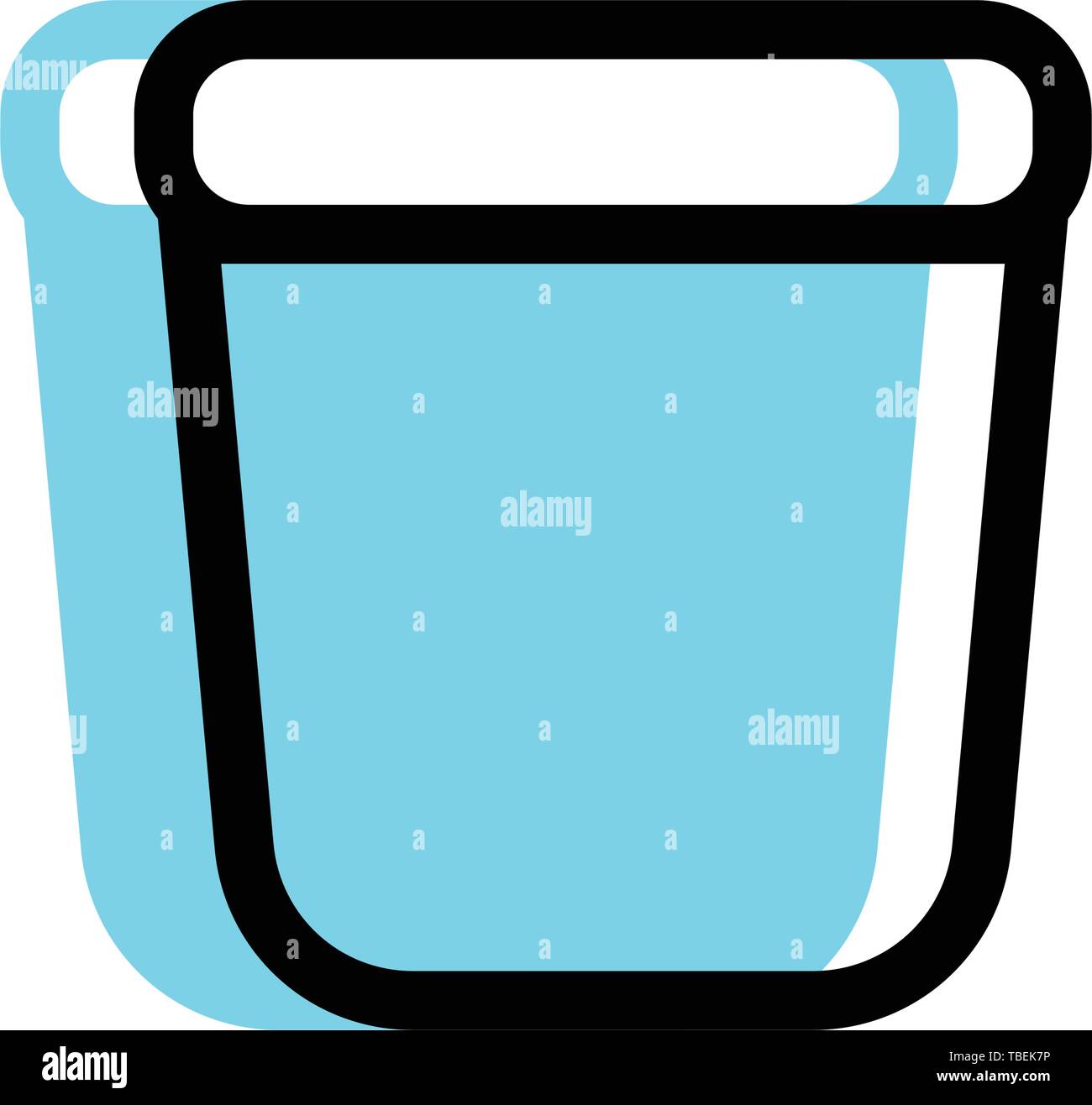 Lineare füllen Warenkorb icon-Vektor Stock Vektor