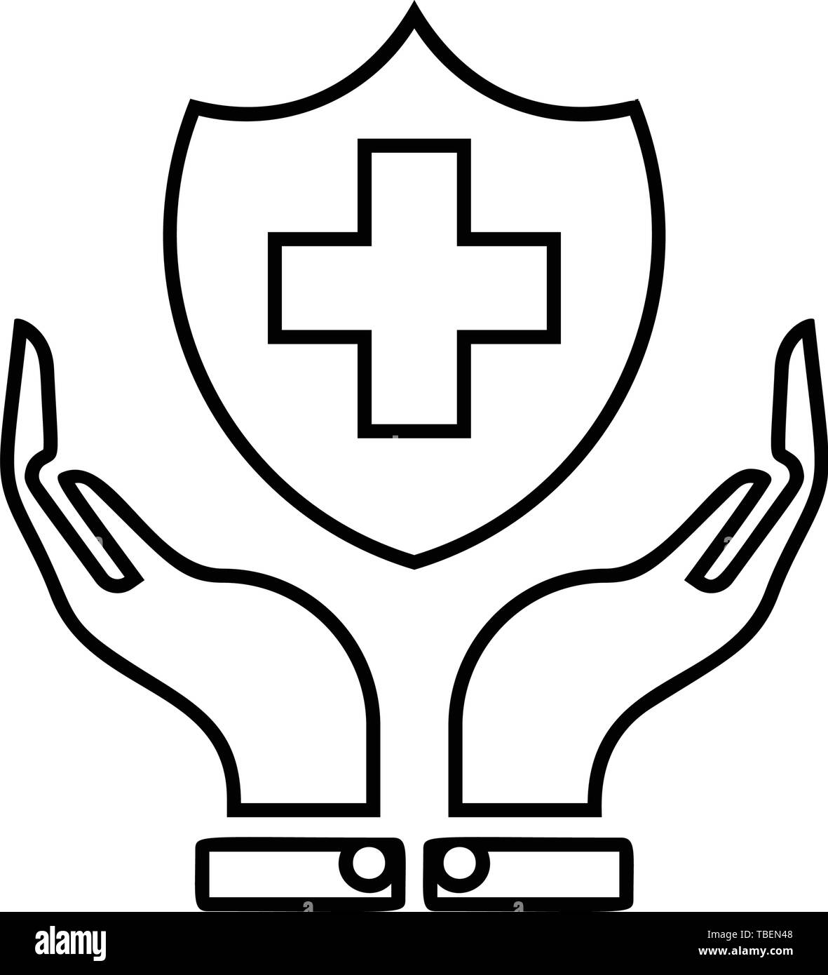 Medizinische Gesundheit Life Safety icon-Vektor Stock Vektor