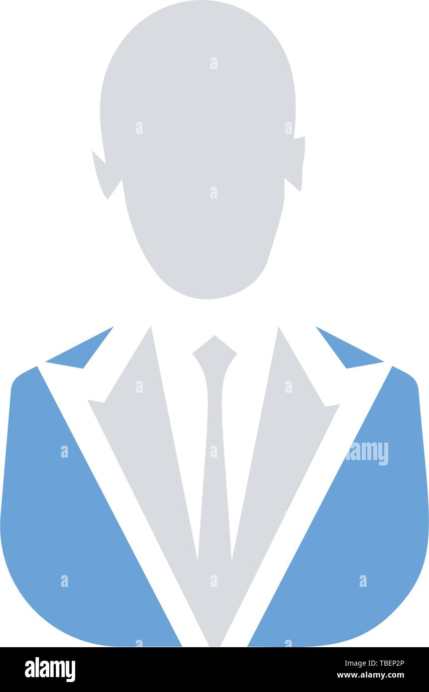 Geschäftsmann Flachbild icon-Vektor. Geschäftsmann avatar Profilbild Flachbild-Symbol Stock Vektor