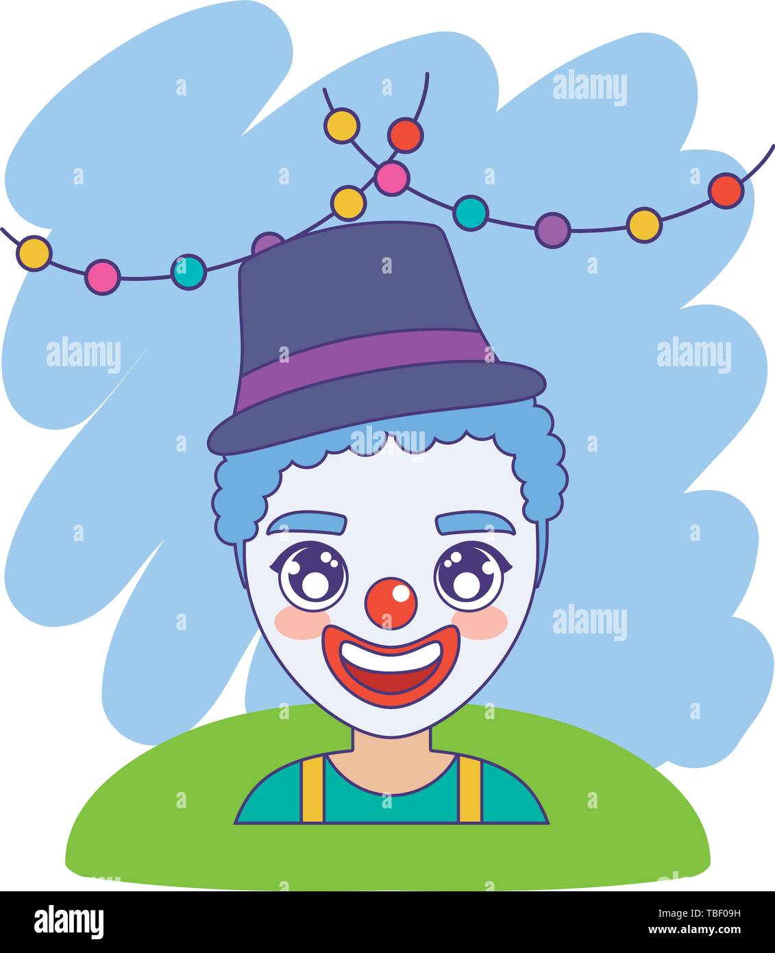 Cartoon illustration clown waving -Fotos und -Bildmaterial in hoher ...