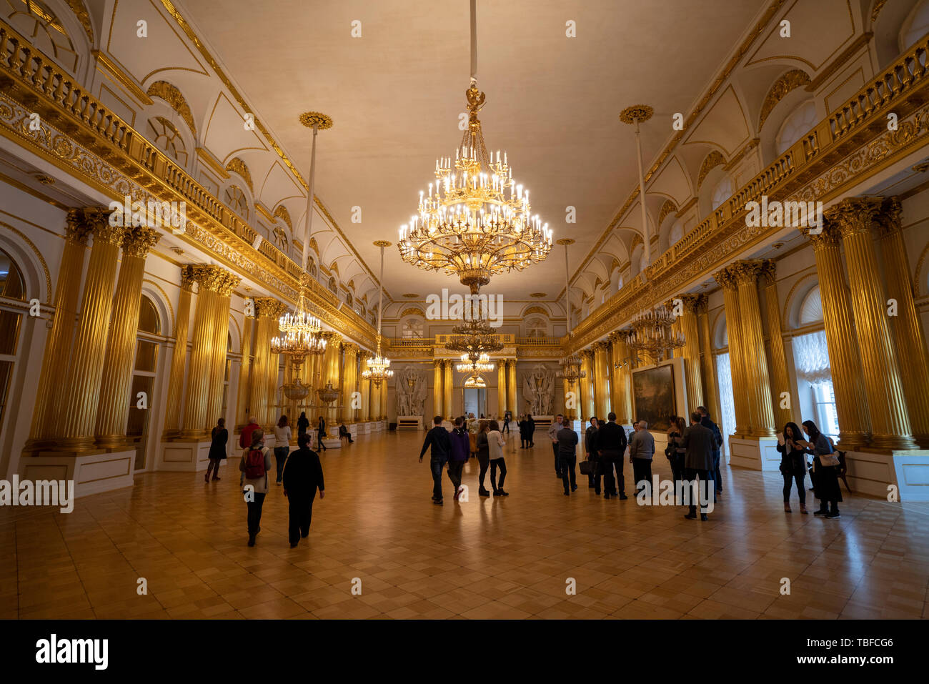 St. Petersburg, Russland, 9 th, Februar 2019: Die Ansicht des Winter Palace. Stockfoto