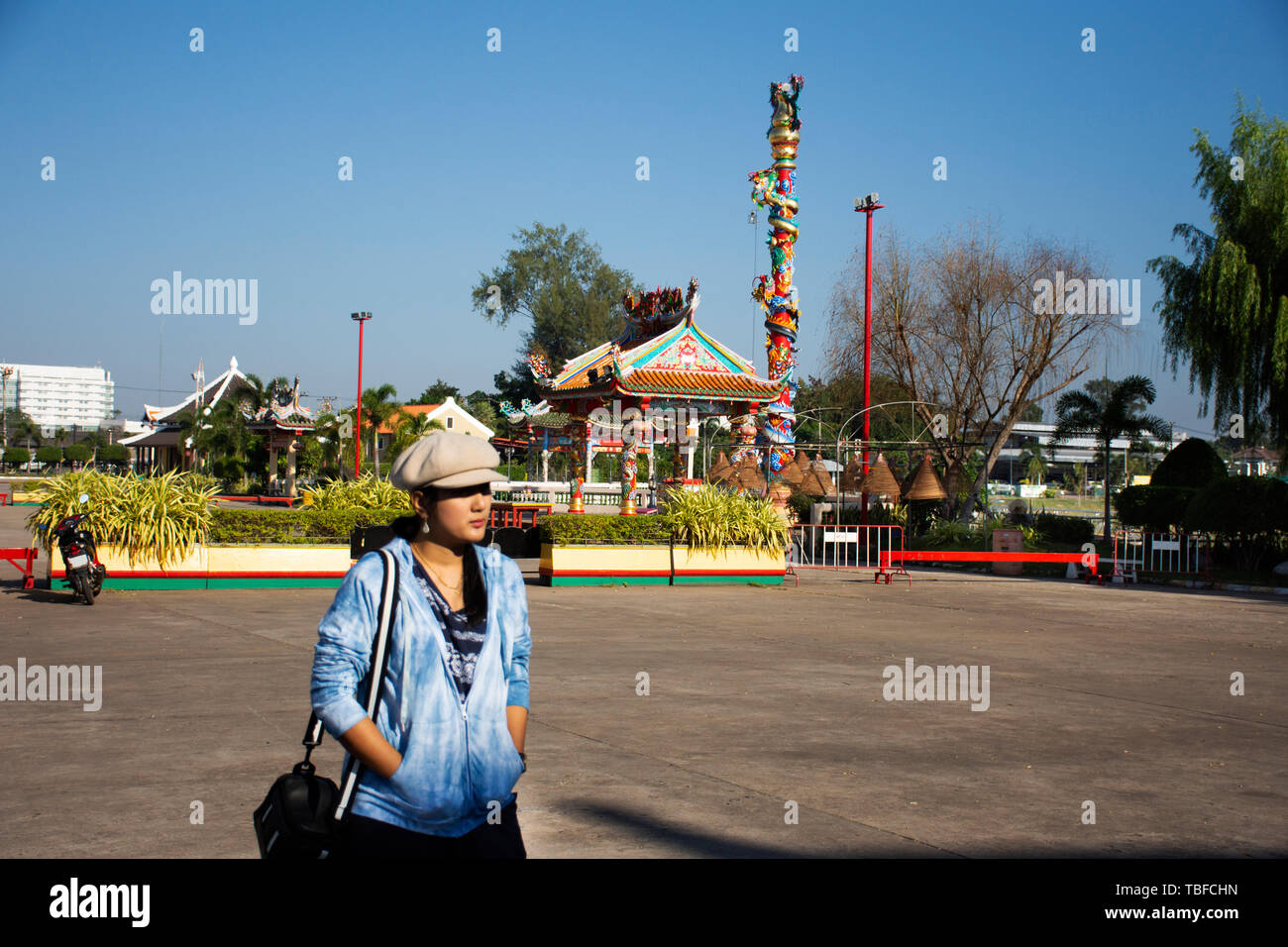 San Chao Pu-Ya chinesischer Tempel oder großen Großvater und Großmutter vorfahren Schrein für Menschen besuchen und Respekt beten am 19. Dezember 2017 in Udon Als Stockfoto