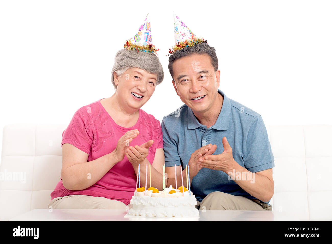 Glückliches Leben für ältere Menschen Stockfoto