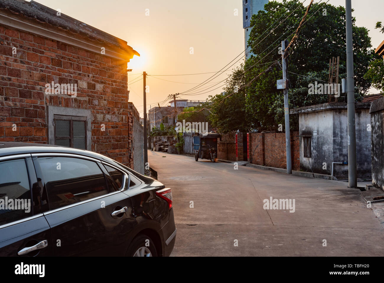 Xiashan shitou Dorf, Bezirk, Stadt Zhanjiang Stockfoto