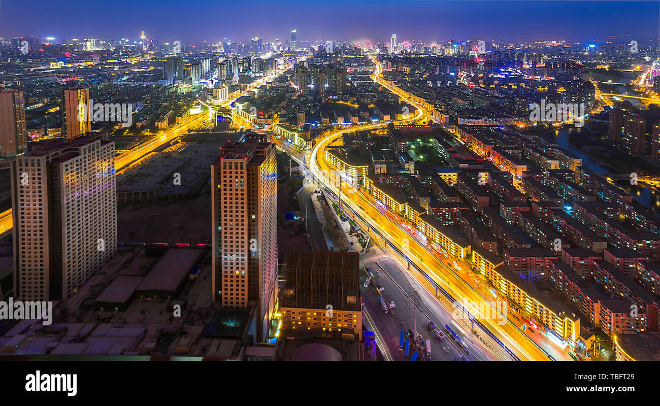 Nacht Landschaft in Shenyang Stockfoto