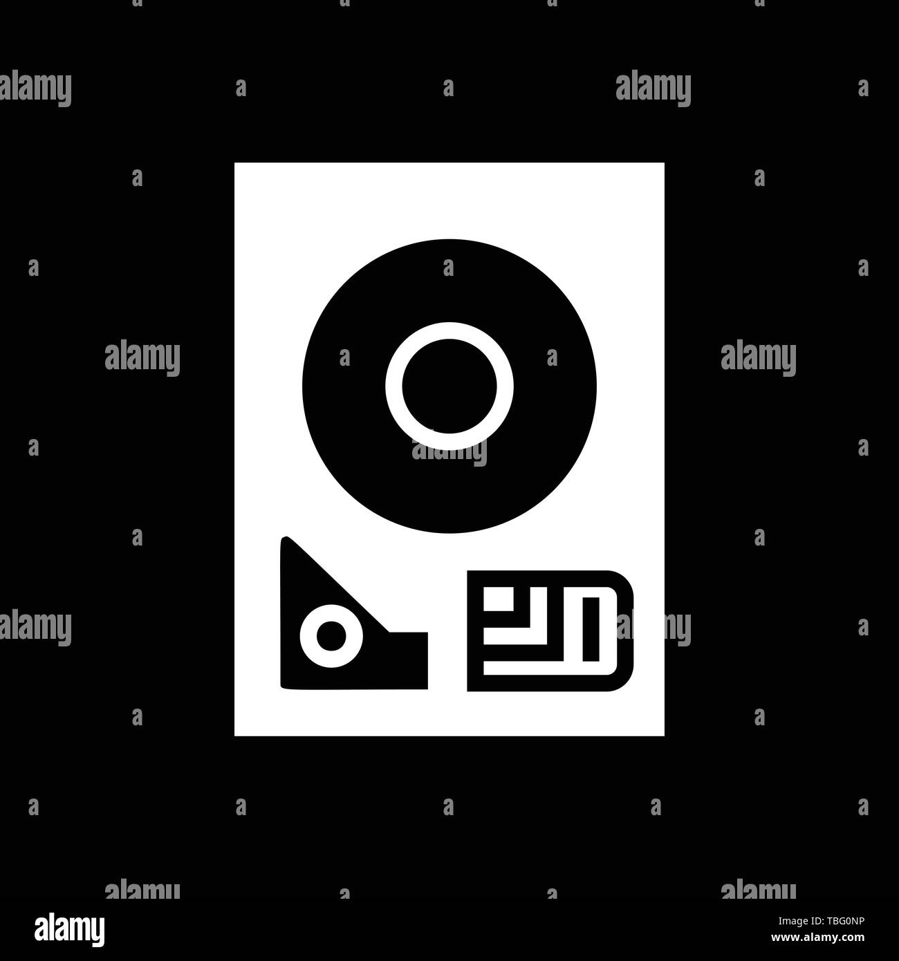 Computer Festplatte icon-Vektor Stock Vektor