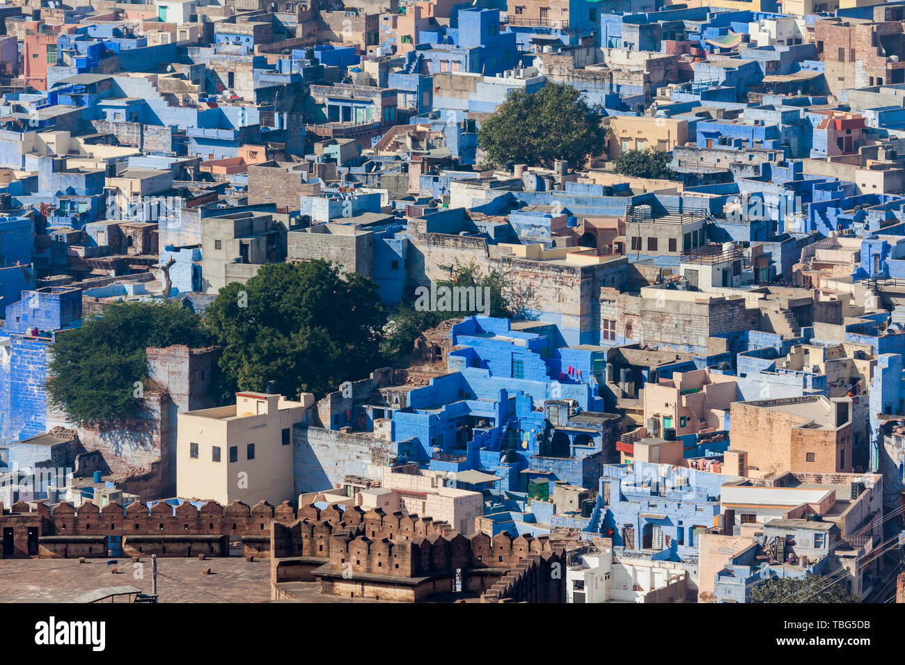 Blaue Stadt in Indien Stockfoto