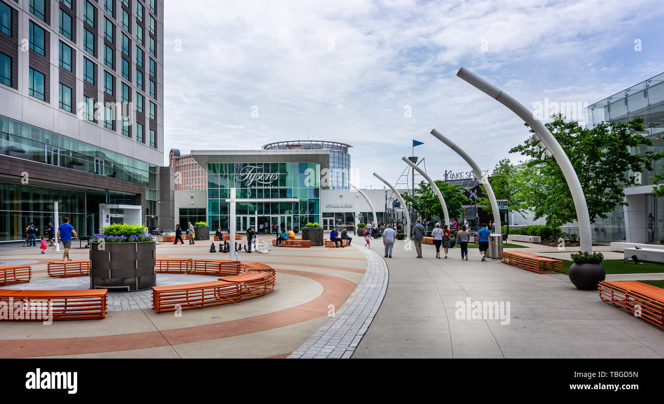 Blick auf Eingang zu Tysons Corner Center Shopping Mall in Washington DC, USA am 11. Mai 2019 Stockfoto