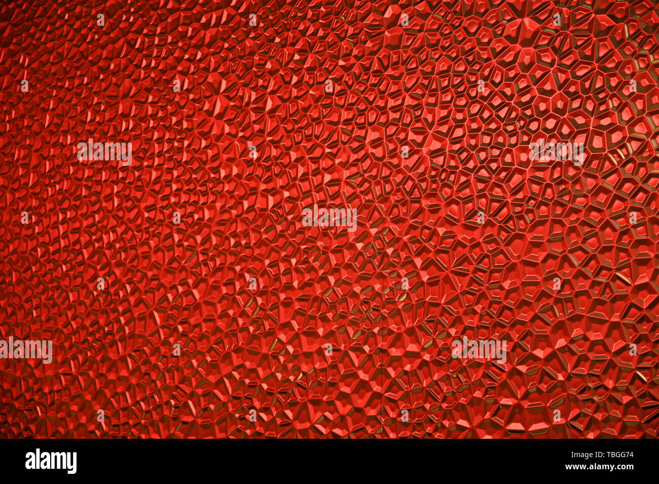 Dunkelrot grobe Milchglas Hintergrund Material Stockfoto
