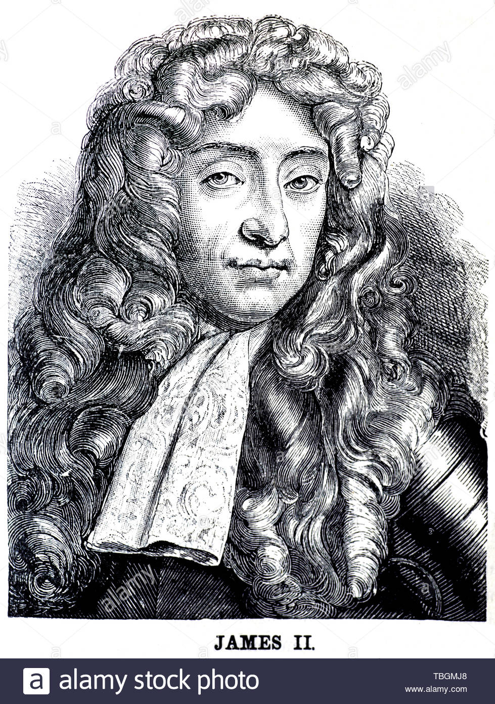 James II und VII., 1633 - 1701, König von England und Irland als James II. und König von Schottland als James VII, ab dem 6. Februar 1685, bis er in der Glorious Revolution von 1688 abgesetzt wurde Stockfoto