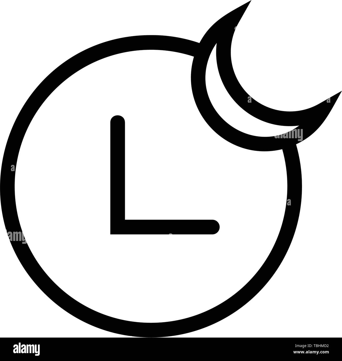 Ramadan Clock Icon-Vektor Stock Vektor