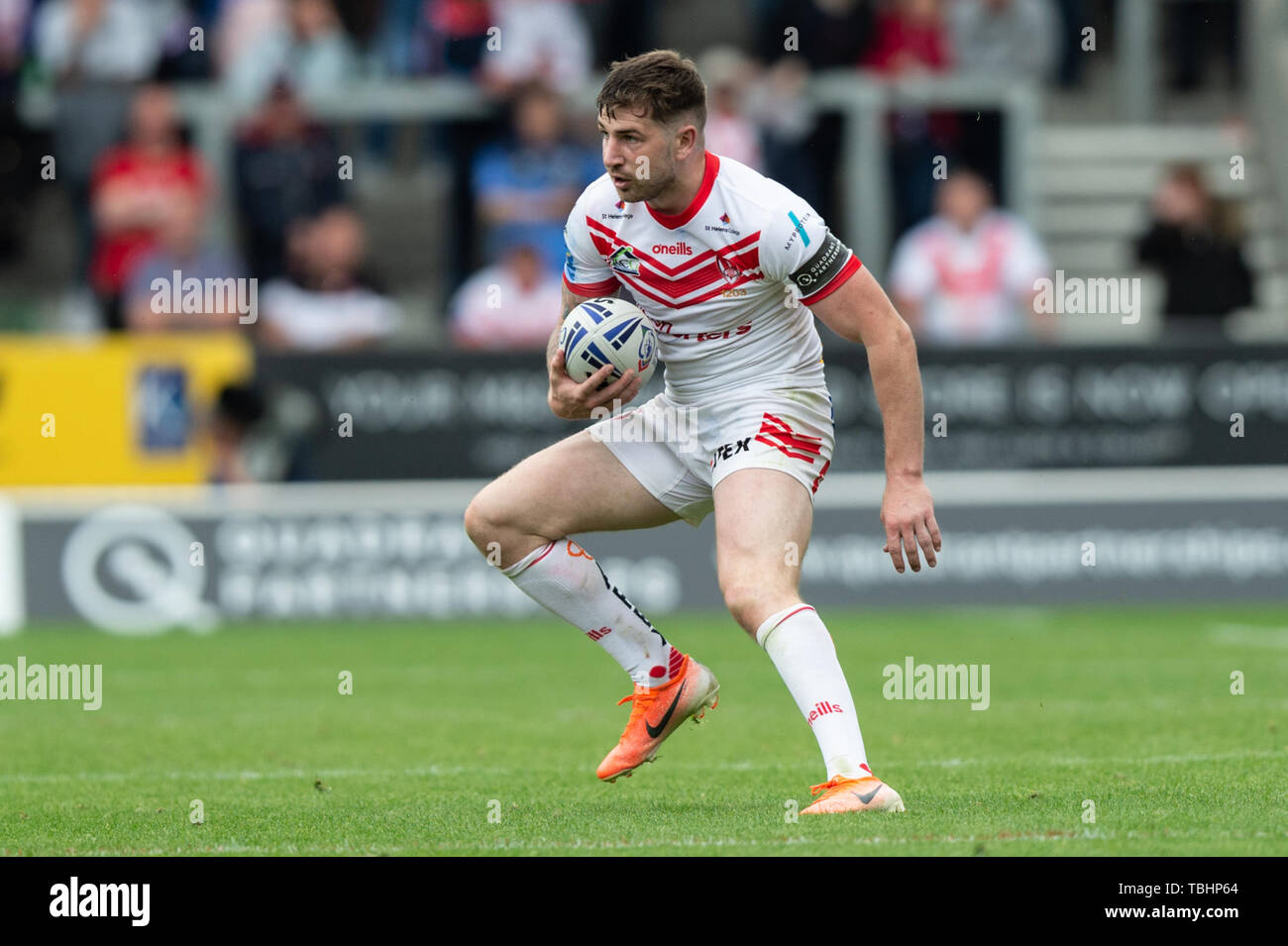 1. Juni 2019, total Gottlosen Stadium, St Helens, England; Coral Challenge Cup 2019, Viertelfinale, St Helens vs Wakefield Trinity; Mark Percival von St Helens Credit: Richard Long/News Bilder Stockfoto