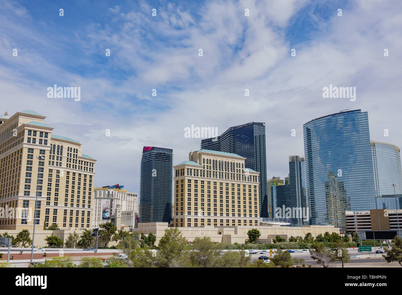 Los Angeles, 12. Mai: Außenansicht des modernen Gebäude, Kasinos am 12. Mai 2019 in Los Angeles, Kalifornien Stockfoto