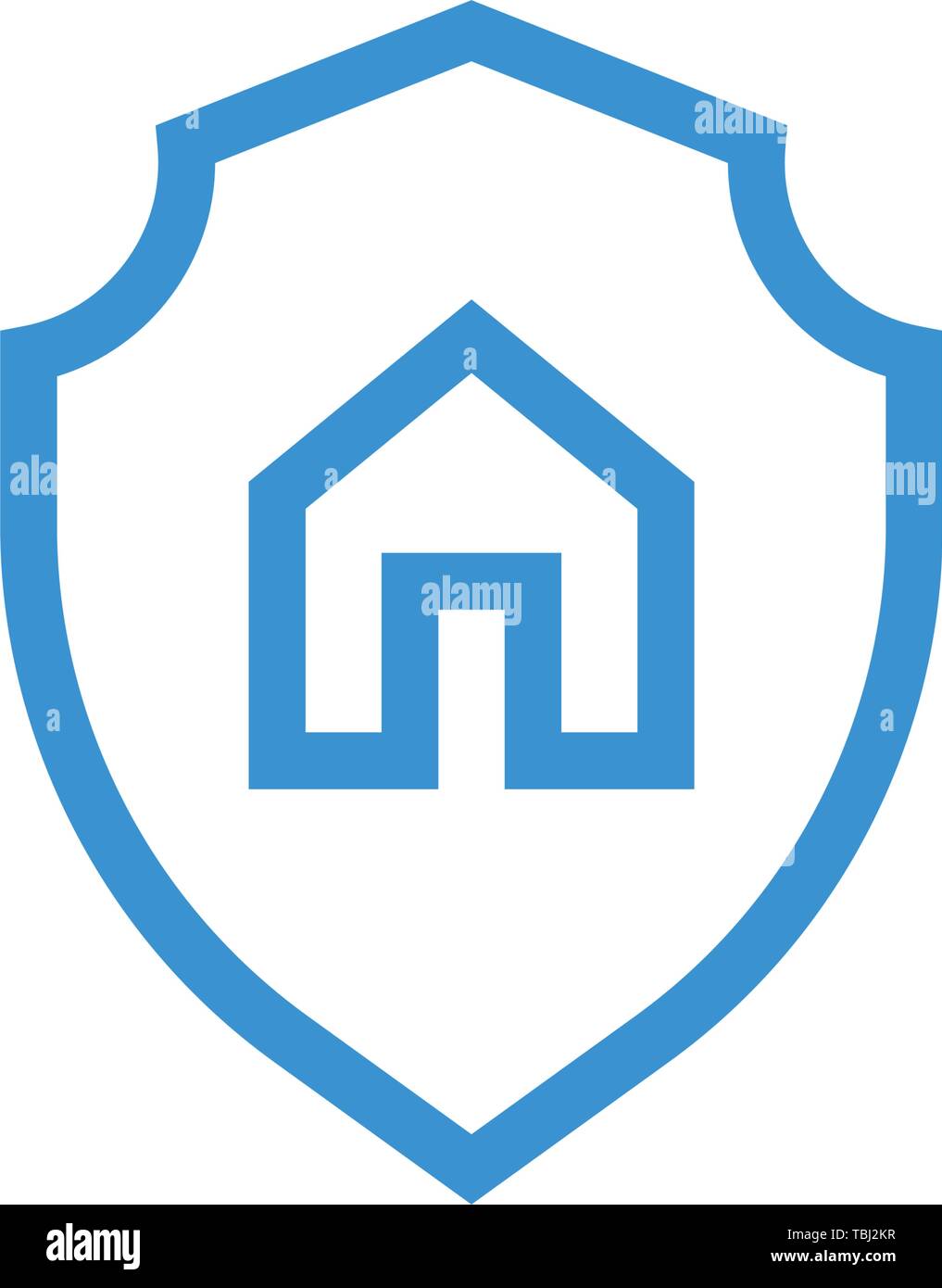 Haus Schutz Schild - Sicherheit Immobilien Symbol Vektor Stock Vektor