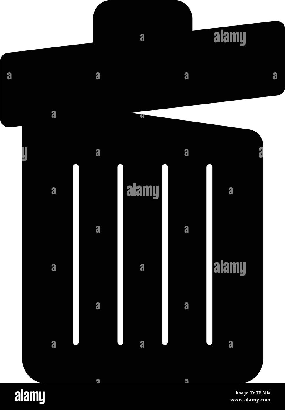 Bin Zeichen icon-Vektor Stock Vektor