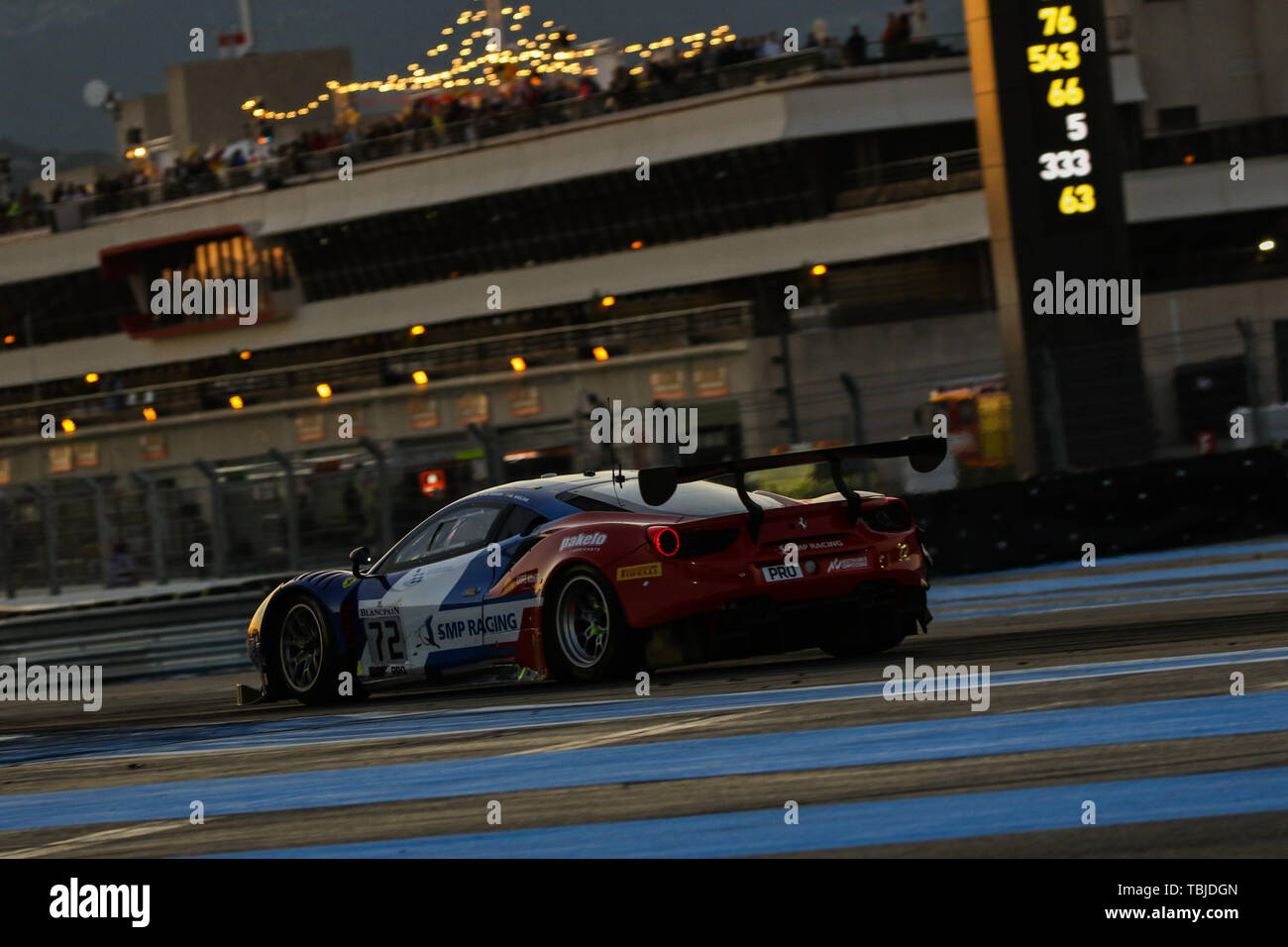 Le Beausset, Frankreich. 01 Juni, 2019. SMP-Racing Ferrari 488 GT3 mit Treibern Miguel Molina, Mikhail Aleshin and Davide Rigon während der blancpain GT Serie Endurance Cup am Circuit Paul Ricard, Le Beausset, Frankreich Am 1. Juni 2019. Foto von Jurek Biegus. Credit: UK Sport Pics Ltd/Alamy leben Nachrichten Stockfoto