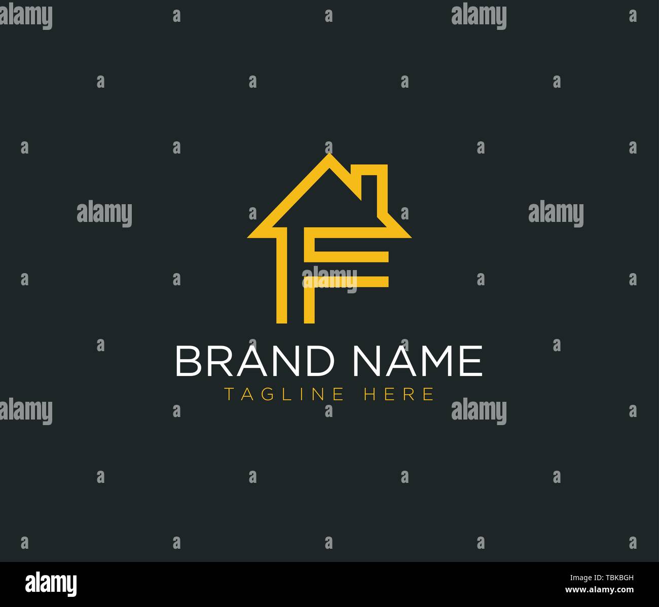 Der Buchstabe F Immobilien Logo Design - Immobilien Logo. Stock Vektor