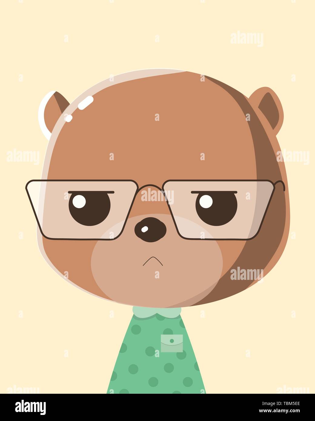 Cute Beaver. kindisch Drucken für Kindergarten, Kinder Bekleidung, Poster, Plakat, Postkarte. Stock Vektor