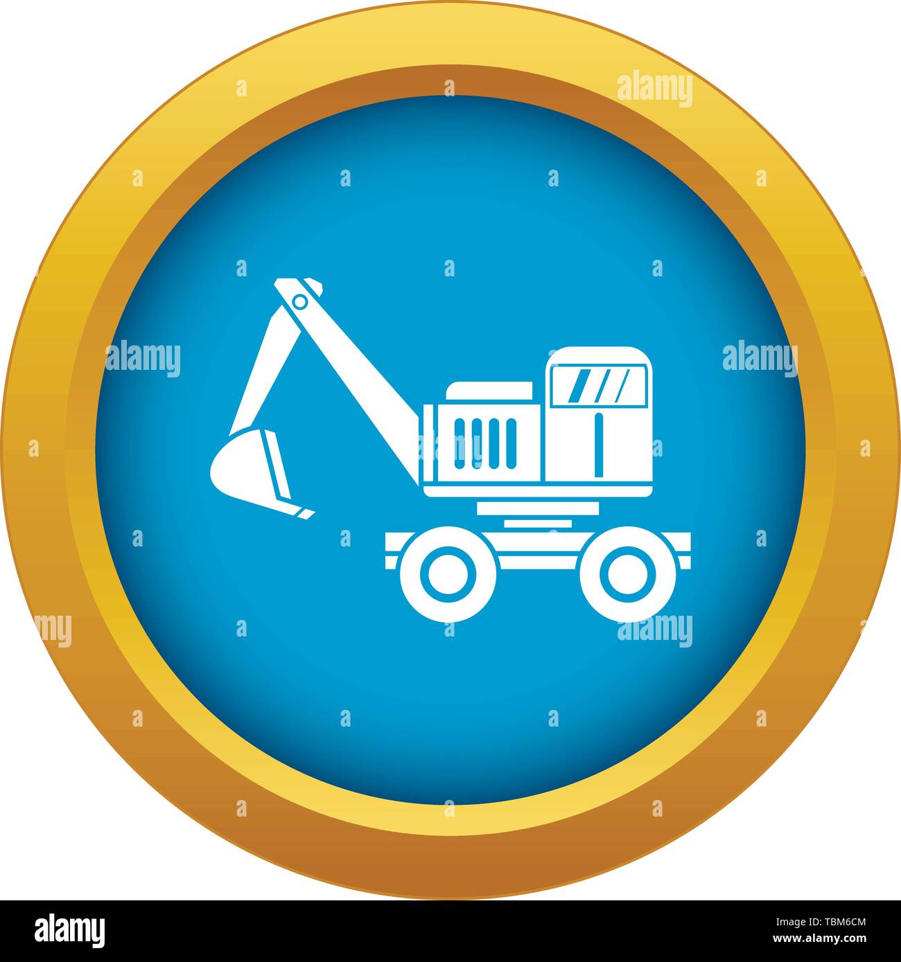 Bagger Symbol blau Vector isoliert Stock Vektor