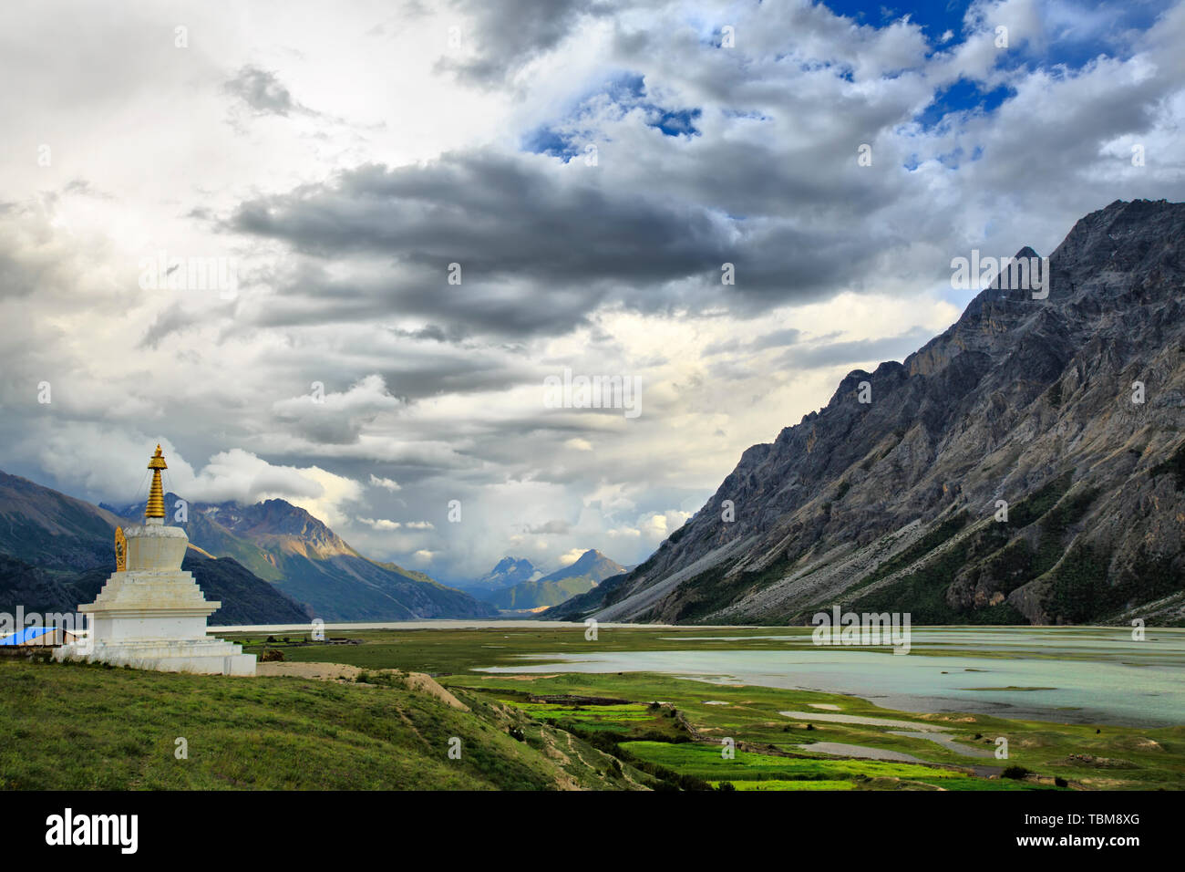 In der Autonomen Region Tibet, See Ranwu genommen. Stockfoto