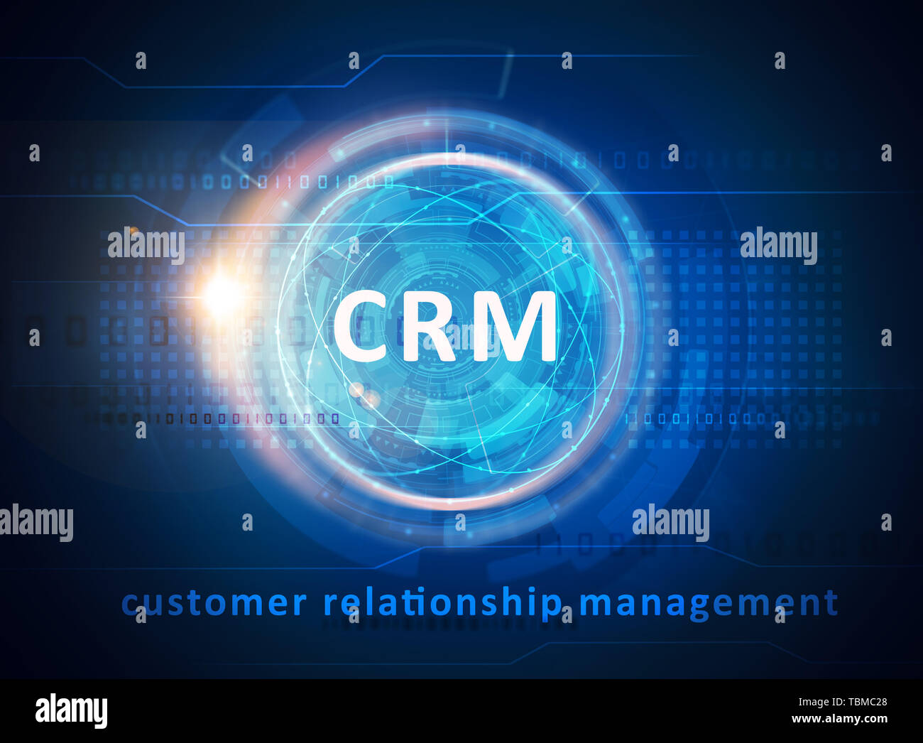CRM Customer Relationship Management Hintergrund Stockfoto