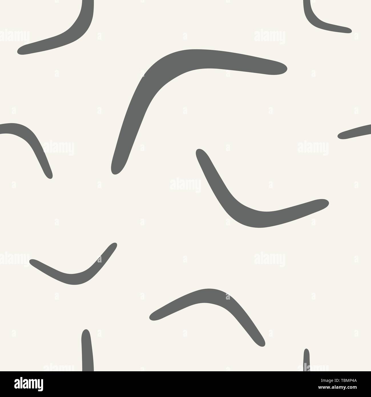 Nahtlose Muster von bumerangs. Flache Bauform. Minimalistischer Grafik drucken. Vector Hintergrund. Stock Vektor