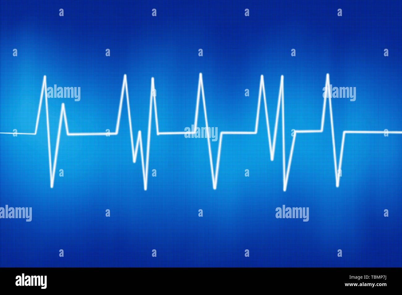 Blau Elektrokardiogrammtest im Hintergrund. Health Concept Stockfoto