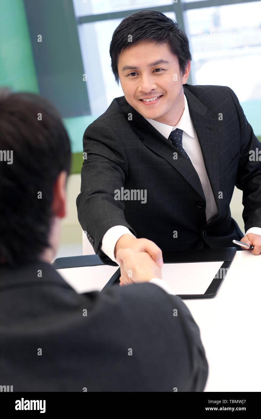 Geschäft Leute Interview Stockfoto