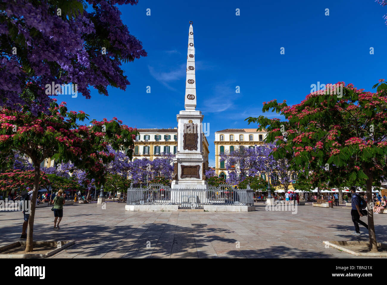 Plaza de la Merced in Málaga Stockfoto