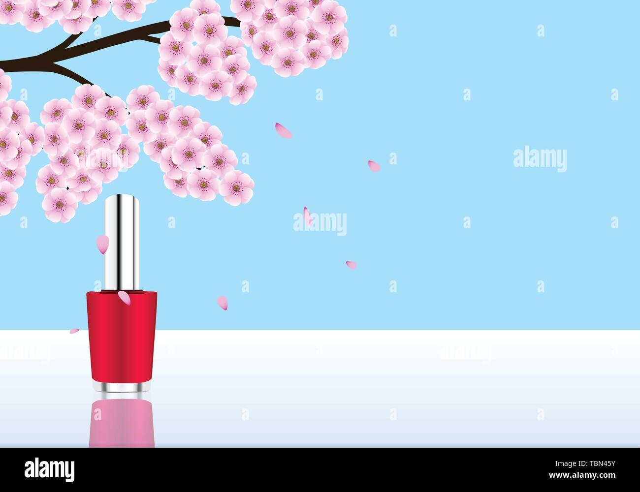 Florale Nagellack Design. Stock Vektor