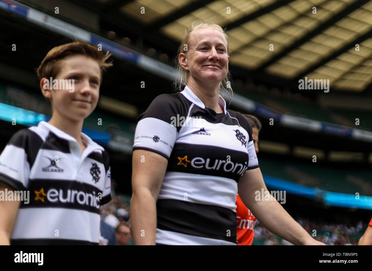 Barbaren von Frauen Tamara Taylor beim Länderspiel der Frauen in Twickenham Stadium, London. Stockfoto