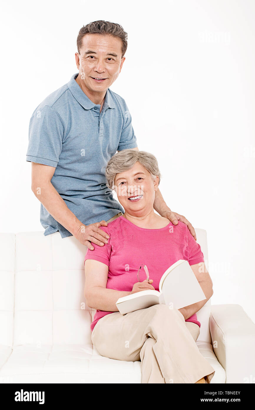 Glückliches Leben für ältere Menschen Stockfoto