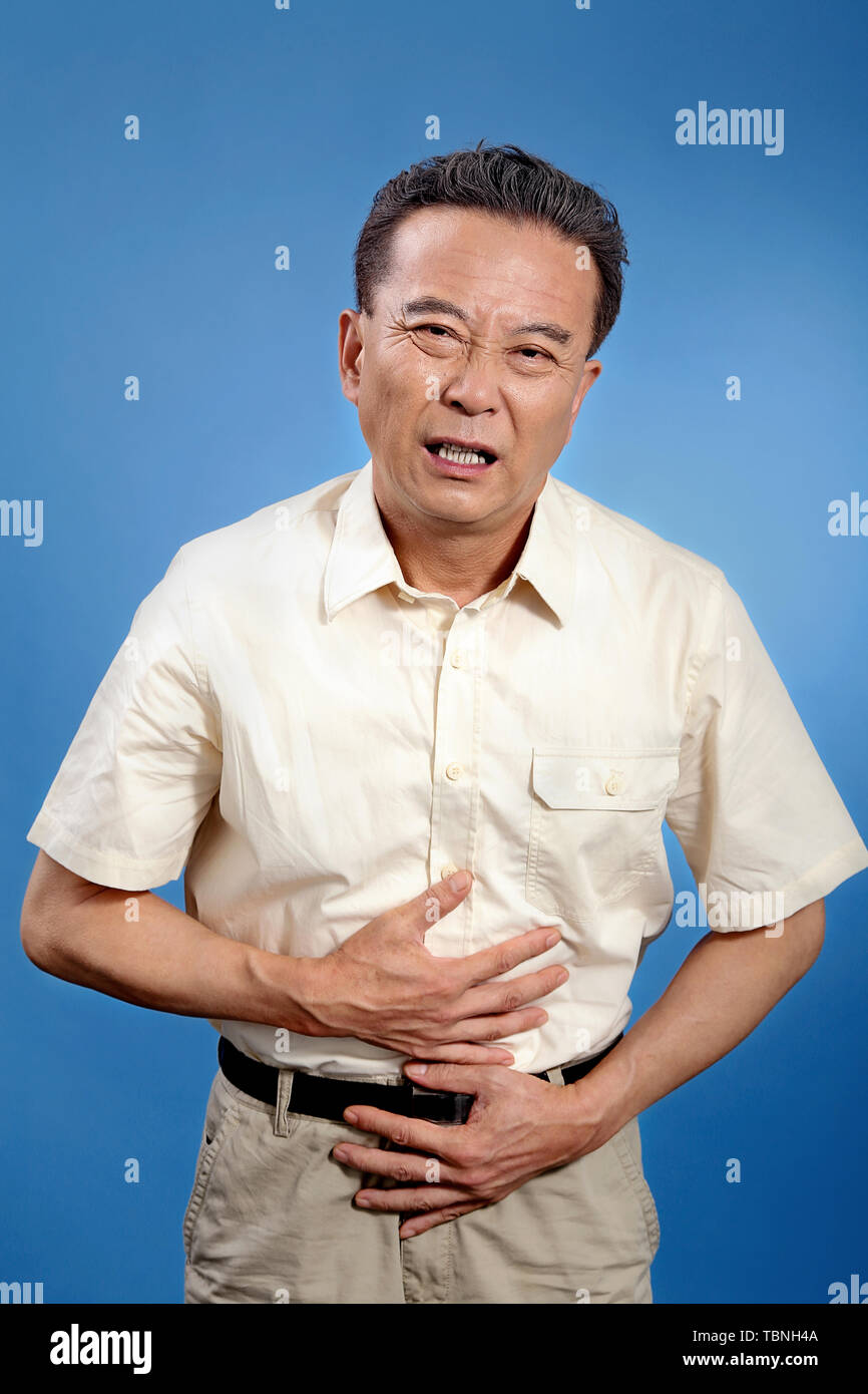 Alle Arten von Beschwerden der älteren Menschen. Stockfoto