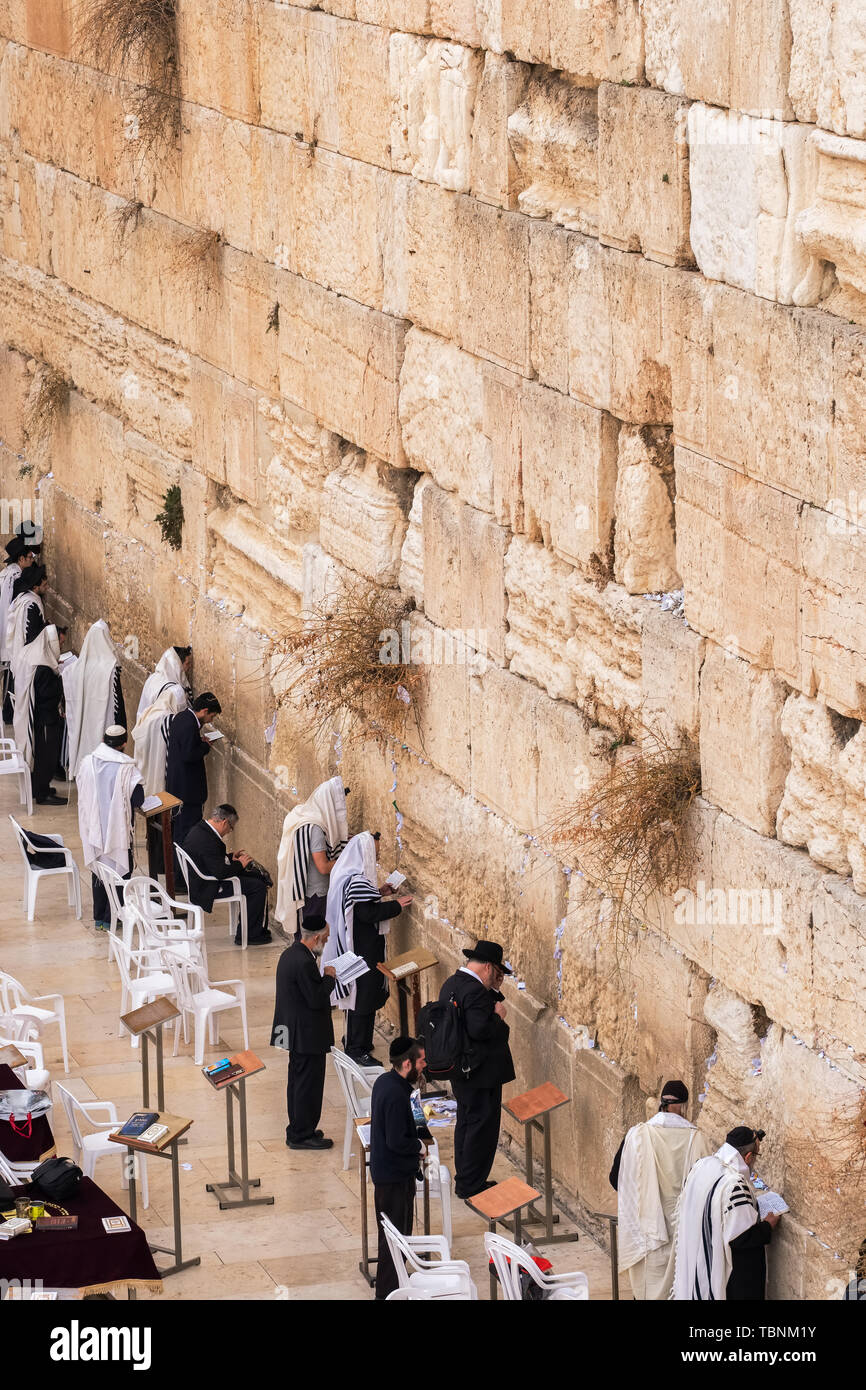 Klagemauer in Jerusalem, Israel Stockfoto