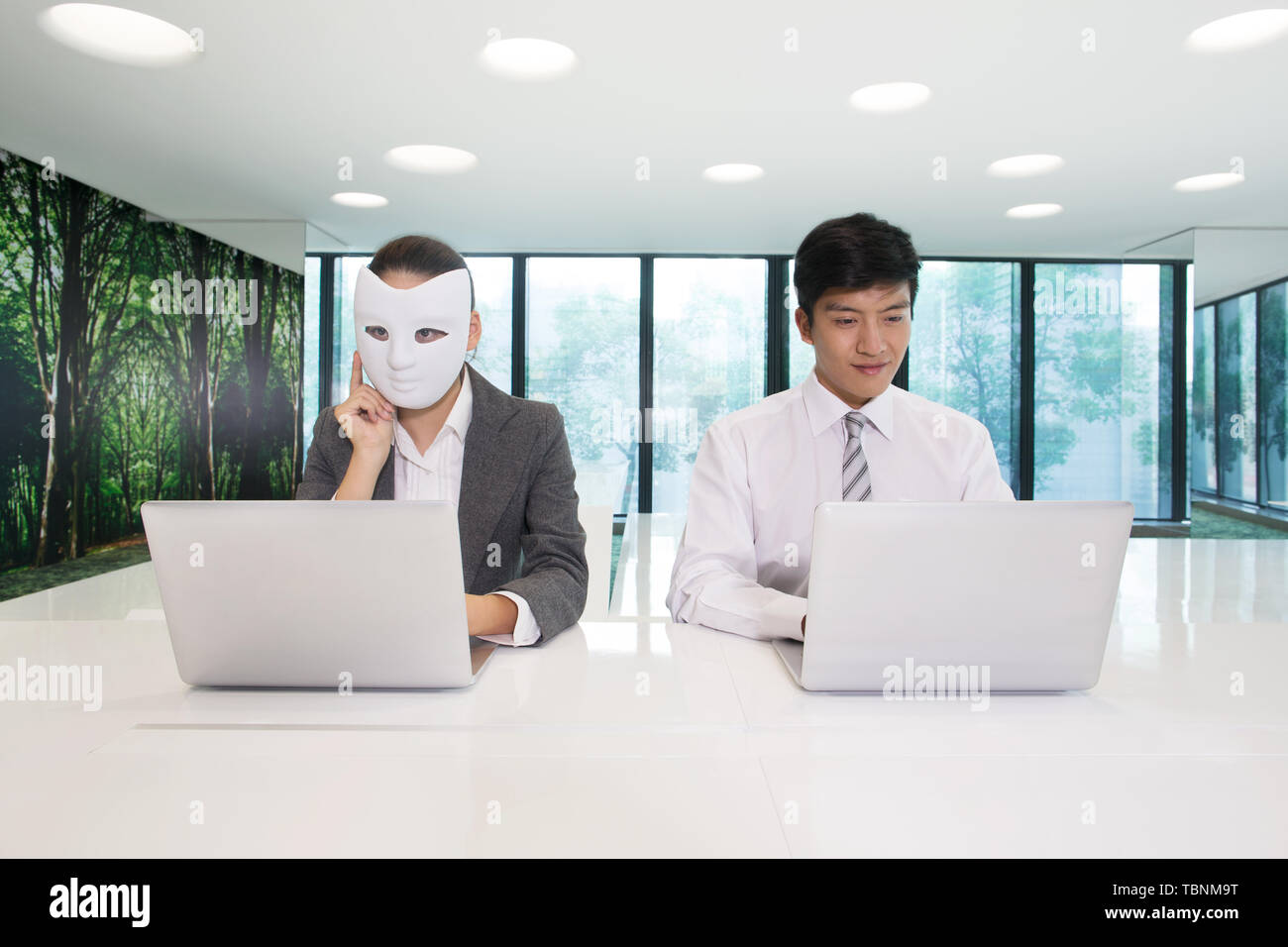 Zusammenarbeit zwischen Geschäftsleuten Stockfoto