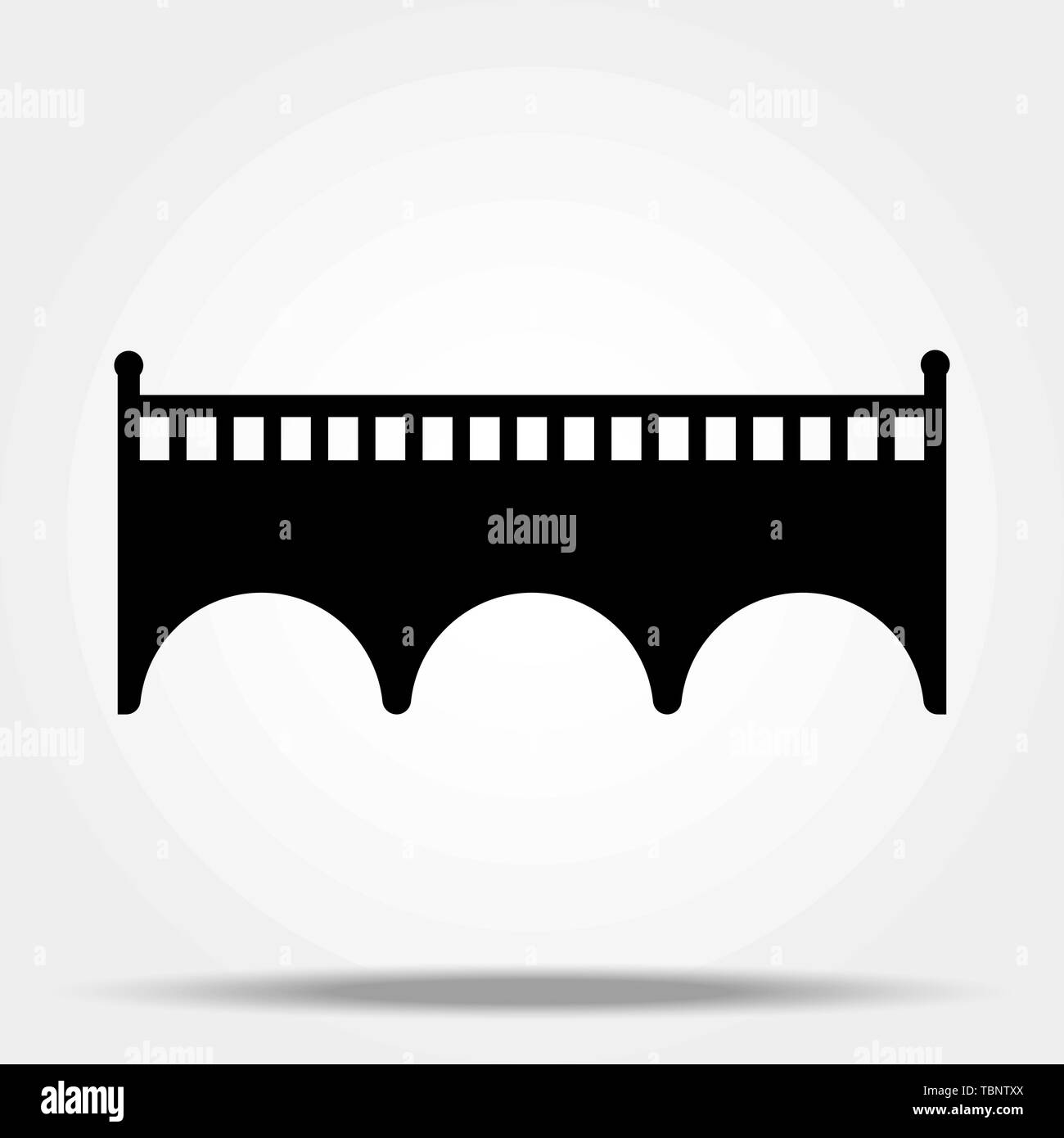 Brücke, Federung, Seil Symbol Vektor Bild. Kann auch für Gebäude und Wahrzeichen verwendet werden. Geeignet für mobile Apps, Web apps und Druckmedien. Eps 10. Stock Vektor