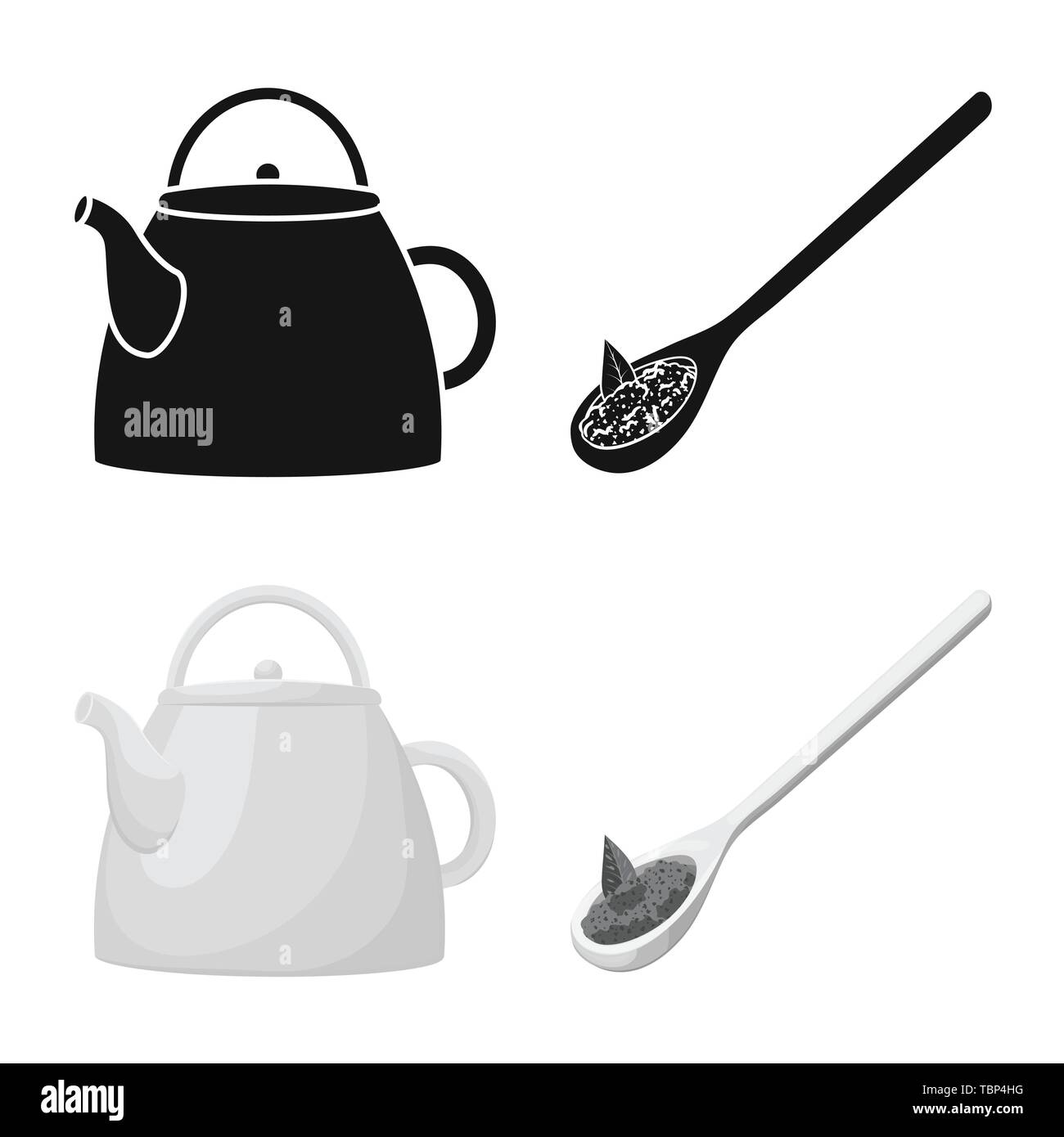 Teekanne, Löffel, Kaffee, Geschirr, Geschmack, Porzellan, Blatt-, Getränke-, Kräuter-, Keramik, Minze, Küchenutensilien, Trinken, Töpferei, retro, krümelig, Indien, gesund, blumig, Medizin, Gradient, Essen, natur, grün, schwarz, Produkt, Bio, Set, Vector, Icon, Illustration, isoliert, Sammlung, Design, Element, Grafik, Zeichen, Vektor, Vektoren, Stock Vektor