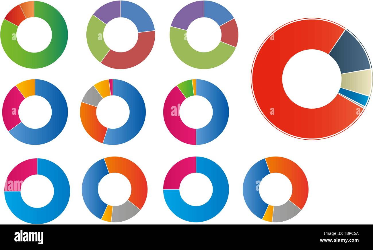 Farbe Diagramm Diagramm Vector Illustration Stock Vektor