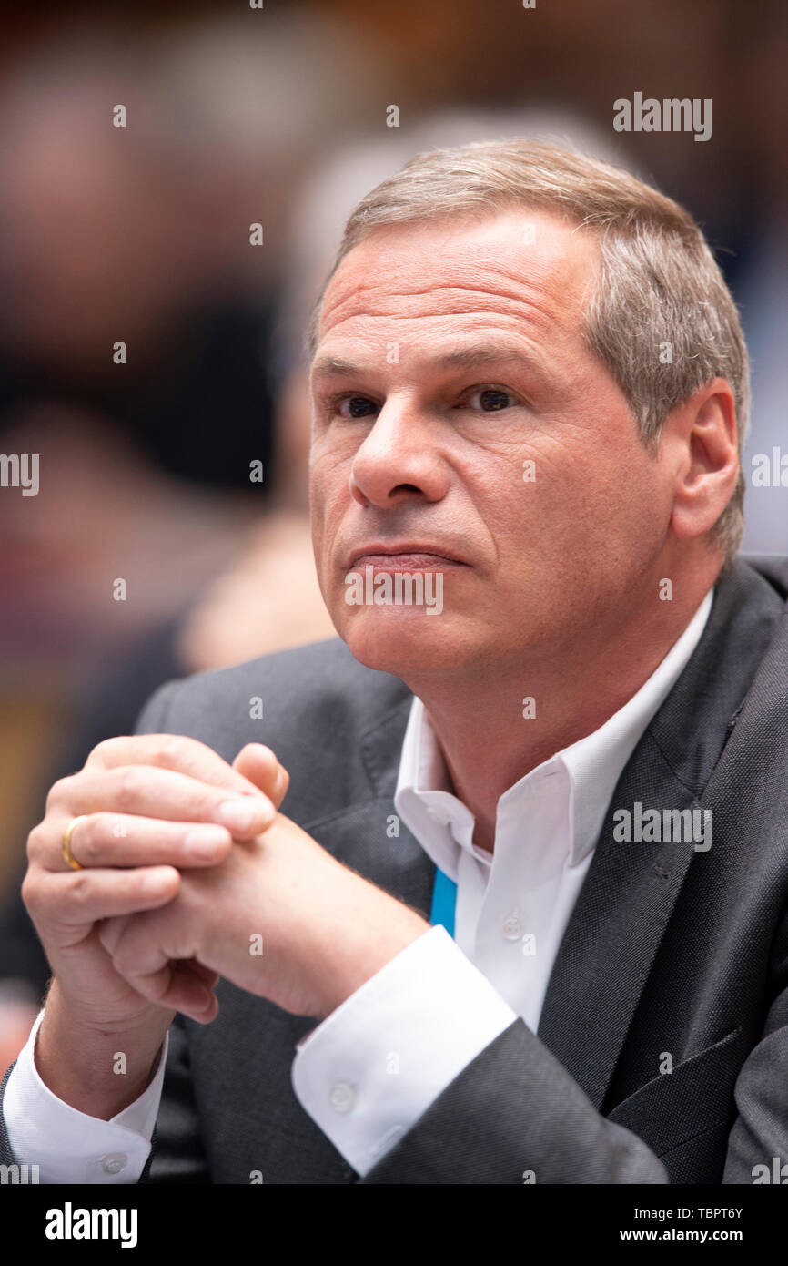 Bonn, Deutschland. 28 Mai, 2019. Georg Mascolo, Leiter des Research Network Der NDR, WDR und der Sueddeutschen Zeitung auf dem Deutsche Welle Global Media Forum Verschiebung Befugnisse, 28.05.2019 in Bonn | Verwendung der weltweiten Kredit: dpa/Alamy leben Nachrichten Stockfoto