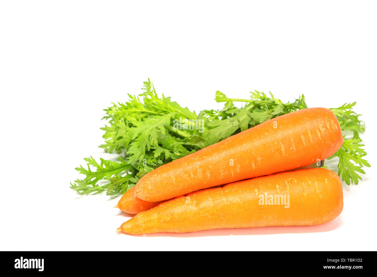 Karotte auf weißem Hintergrund Stockfoto
