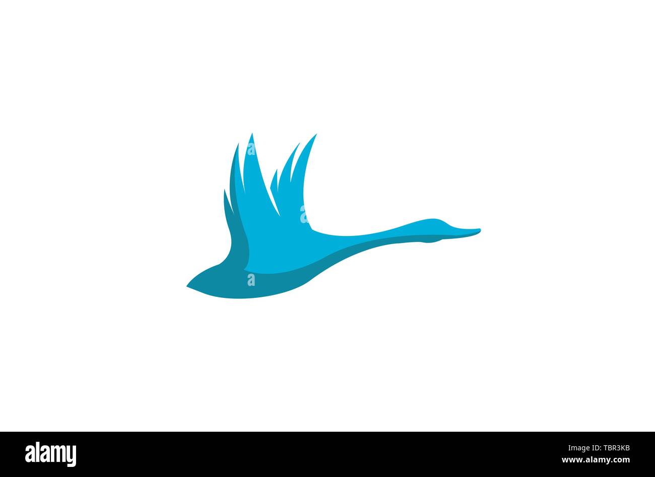 Creative Blue Swan Logo Symbol Vektor Design Illustration Stock Vektor