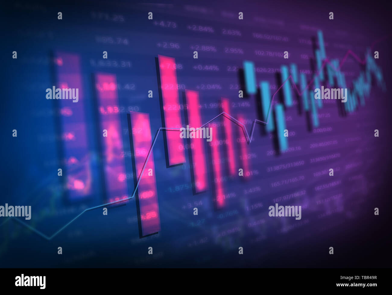 Lieferbar finanzielle Daten material Diagramm Stockfoto