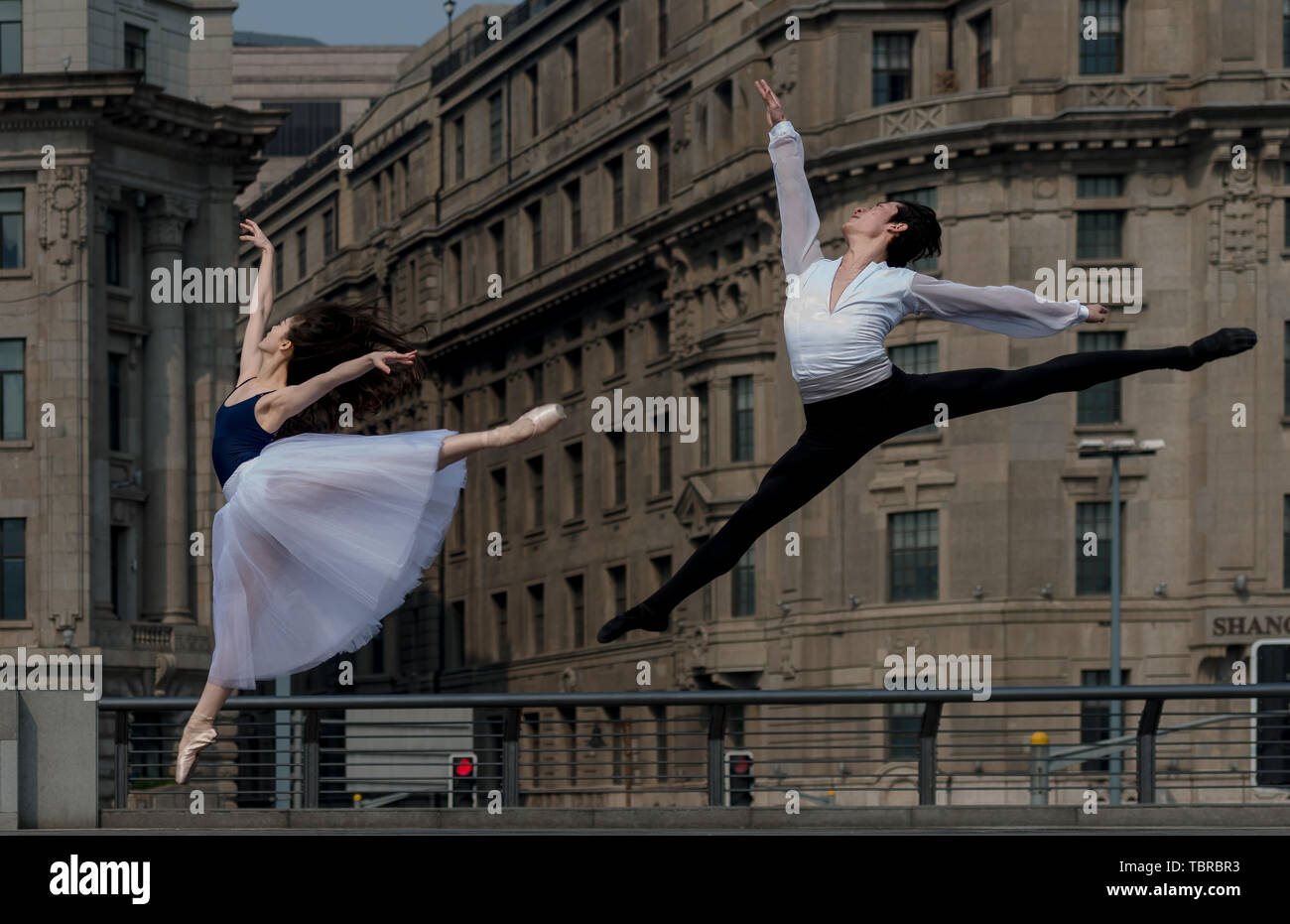 Bund zeigen, Ballett. Foto von Shanghai Pudong. Stockfoto