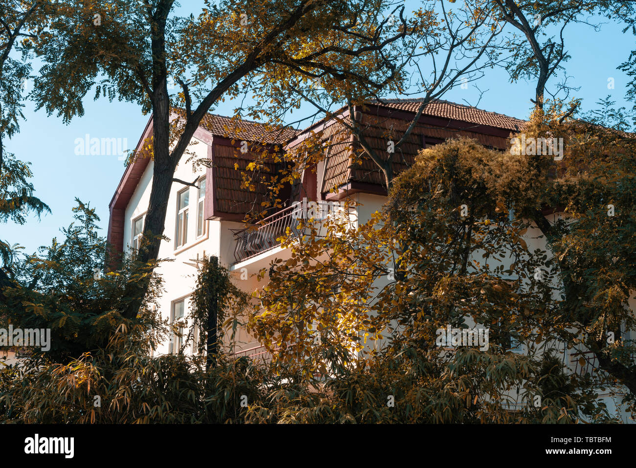 Herbstlandschaft der Ba Daiguan, Qingdao, Provinz Shandong Stockfoto
