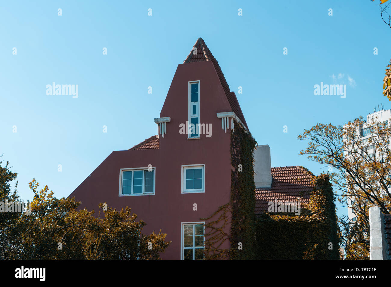 Herbstlandschaft der Ba Daiguan, Qingdao, Provinz Shandong Stockfoto